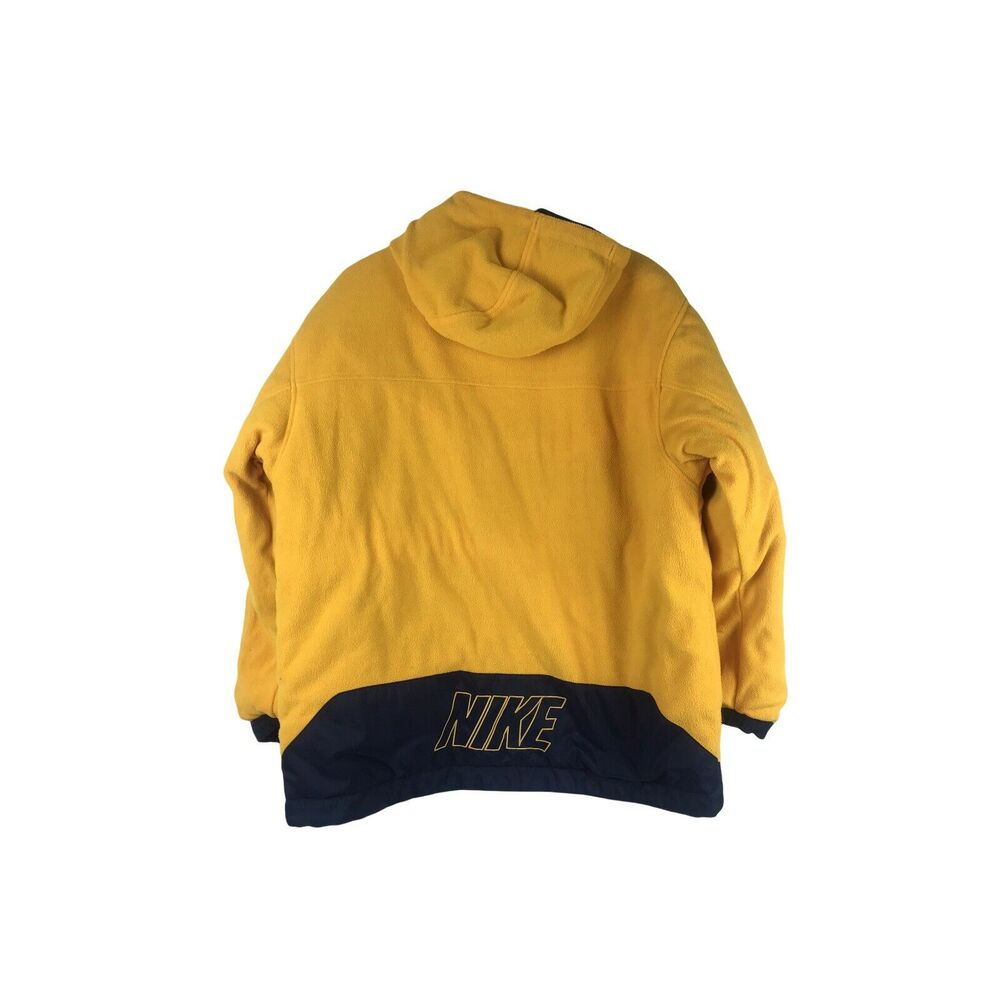 Vintage Reversible Nike Spellout Hooded Full Zip Jacket Size XL Blue & Gold - Picture 11 of 12